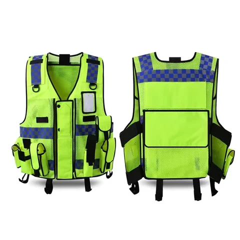 Custom ODM Design Construction Security Reflective Safety Vest Hi vis Vest Waterproof Colorful Lattice Reflector