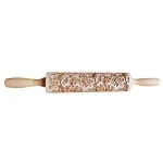 Custom Pattern Wood Embossing Rolling Pin For Baking Cookies Fondant Cake Patterned