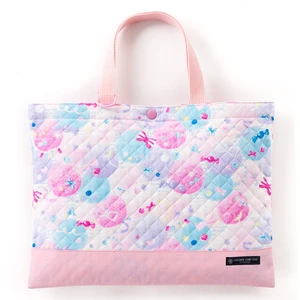 Custom printed totebag with an easy to open-close snap button