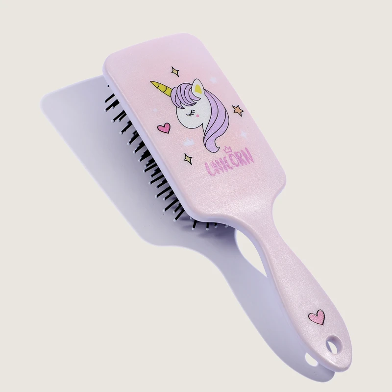 Custom Service Professional Fashion Printed Hair Brush Plastic Massage Hair Brush