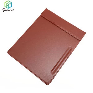 Custom Size PU Leather Clipboard With Metal Clip