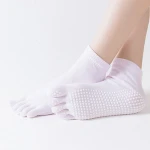 Custom Sports pilates five toes yoga non slip socks