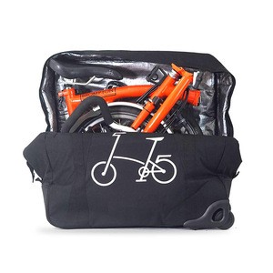 Custom waterproof bike travel bag bicycle transport bags with 2 wheels for folding bike