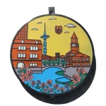 Customized art cnc machining cast iron heavy duty ductile iron manhole cover
