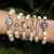 Import Customized Pearl Bead Stretch Bracelets CZ Micron Pave Eye Cross Heart Charm White Natural Freshwater Pearl Bracelet Women from China