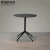 Import Danish Design Coffee Shop Dining Table Creative Metal Iron base ABS Plastic  Wooden Top Round Folding Coffee Table from China