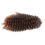 Deep Wave Ombre Brown Purple Short Crochet Braids Twist Hair Extension With Synthetic Hair For Black Women
