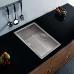 Delsun SUS304 stainless steel Single bowl basin undermount modern kitchen sink