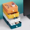 Desktop Stackable Colorful drawer storage box office desk organizer box for stationery sundries tools