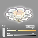 Diameter 650MMLED acrylic ceiling light, with 2.4G dimming function, using K9 crystal ceiling led light