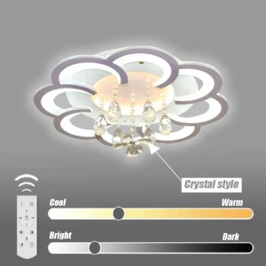 Diameter 650MMLED acrylic ceiling light, with 2.4G dimming function, using K9 crystal ceiling led light