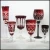 Import diamond cut colored wine glass goblet from China