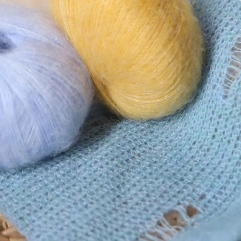 Dimuni 30 Colors Wool Yarn Hand Knitting Blended Mohair Wool Silk Yarn