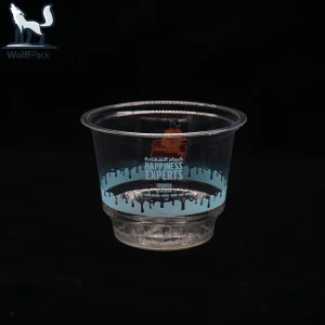 disposable plastic ice cream/frozen yogurt cup with plastic dome lid