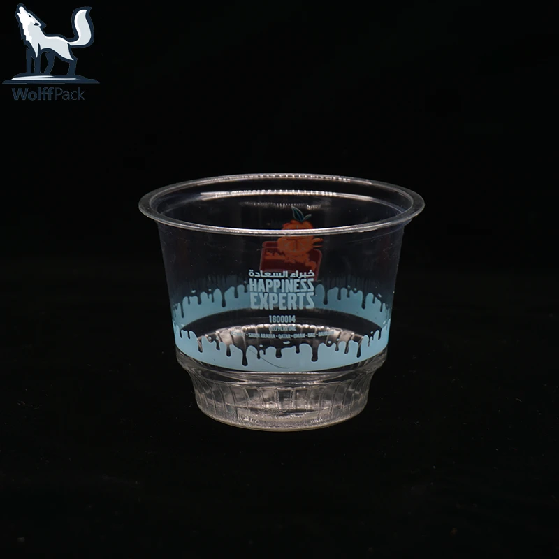 disposable plastic ice cream/frozen yogurt cup with plastic dome lid