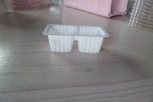 disposable white PS biscuit tray with 4 compartments shanghai supplier