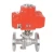 Import DN25 DN50 DN65 DN 100 floating type stainless steel electric actuated ball valve from China