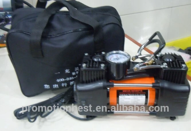 double cylinder car air pump / car air compressor / truck tire pump