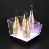 Double Floor Acrylic LED Ice Bucket for Champagne