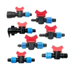 drip tape irrigation pipe valve fittings plastic bypass valve drip tape multi function valve for 16mm