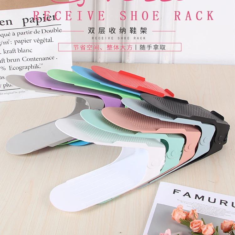 Durable Folding Shoe Rack AdjustableDouble Shoe Organizer