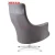 Import Durable gray  high back PU leather boss swivel chair  luxury chrome metal base chair cadeiras de luxo from China