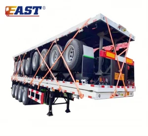 EAST 3 axles 40ft container flatbed semi tralier 2axles 4axles flat bed trailer 20ft 40ft 45ft flatbed container semi trailer