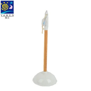 Easy use toilet plunger with long bamboo handle durable plunger