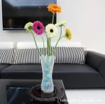 Eco-friendly Foldable Folding Flower PVC Durable Vase Home Wedding Party Easy to Store 27.4 x 11.7cm