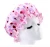 Import eco-friendly home hair hat bath cap customized dot umbrella cloth bow shower cap cloth shower cap from China