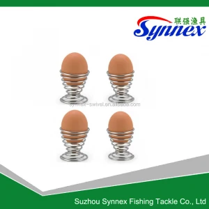 Egg Shell Cracker Egg Opener with 6 Piece of Mini Spring Wire Tray Eggs Holder Cup - Stainless Steel