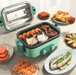 electric grill indoor hot pot multi function oven electric convection grill steam oven and oil free air fryer