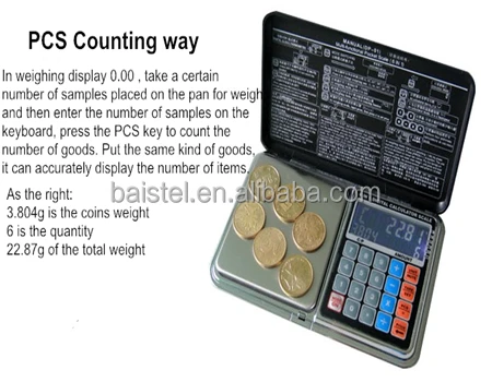 electronic digital scale Mini Pocket Jewelry Weighing Scale with white backlight pricing scale
