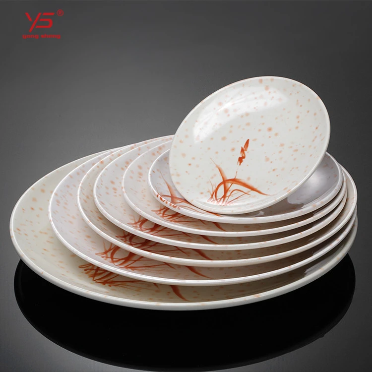 Elegant appearance 100% melamine plates arabic,porcelain plate restaurant,printed sample plate
