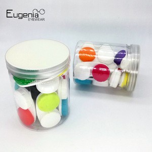 EUGENIA Colourful travel purpose monthly design one year 12 pcs per set custom contact lens case
