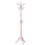 European Style Wooden White Color Clothes Hanger Stand Wooden Floor Coat Clothes Stand To Hang Clothes Hanger Coatrack