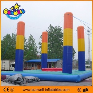Exciting 4 pillars inflatable bungee/Inflatable Bungee Trampoline / Bungee Jumping For Kids