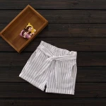 F10118A Baby grils Vertical stripes shorts