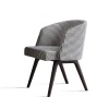 fabric dining chairs modern restaurant dining chair solid wood legs soft cushion