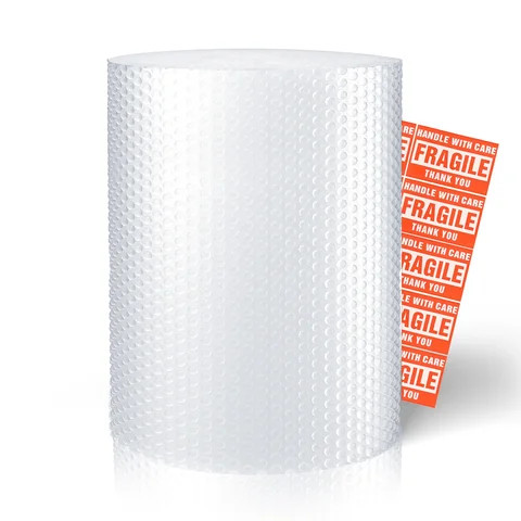 Factory 12inch*50feet Custom Bubble Cushioning Wrap Perforated For Moving Boxes Shipping Cushioning Supplies Bubble Packing Wrap