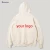 Import Factory Custom Printing Sports Oversized Streetwear Couple Hoodie Dropped Shoulder Apricot Basic Pullover Sweatshirt from China