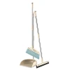 Factory direct plastic khaki broom stick dustpan set for floor cleaning