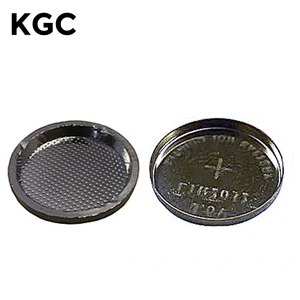 Factory Direct Platinum-Coated CR2032 Button Cell Cases (20d x 3.2mm) with O-ring, 1 pair