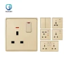Factory Direct Supply CE/IEC Approved Wall Switch PC Panel Electrical UK Standard 1gang 2gang 3gang 4gang Push Button Switch