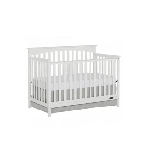 factory OEM safety adjustable multi-purposes solid wooden white painting baby cot bed baby cribs