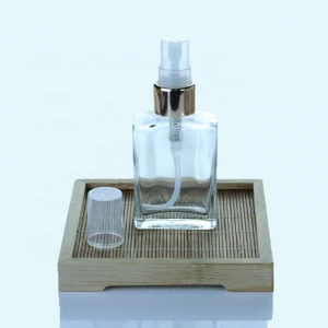 Factory Price 30ml 50 ml 100ml Empty Square Clear Glass Perfume Bottle with Fine Mist Sprayer  (GSA26)