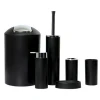 Factory Price Eco-friendly Houseware Black Plastic Bathroom Accessories Set