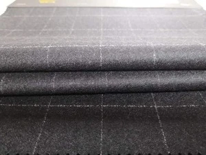 Factory price   merino wool polyester  blended  plaid tweed fabric for  suit uniform ANTI STATIC