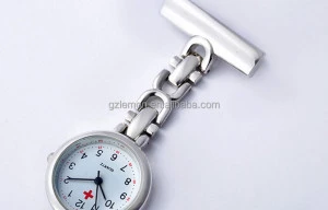 Factory Price Stainless Steel heap metal chain pocket watch custom alloy nurse pocket watch