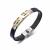 Import Factory promotional fashion jewelry man bangle stainless steel leather bracelets from China
